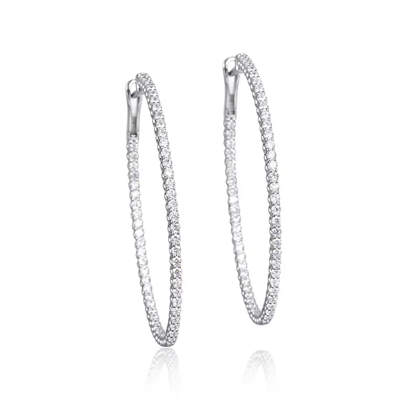 lab grown diamond hoop earrings white gold 2 lab grown diamond hoop earrings white gold 2