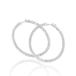 lab grown diamond hoop earrings white gold 3