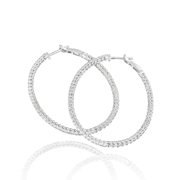 lab grown diamond hoop earrings white gold 3 lab grown diamond hoop earrings white gold 3