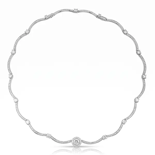 lab grown diamond necklace white gold 2