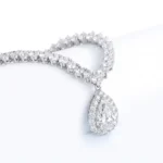 lab grown diamond tennis necklace white gold 3
