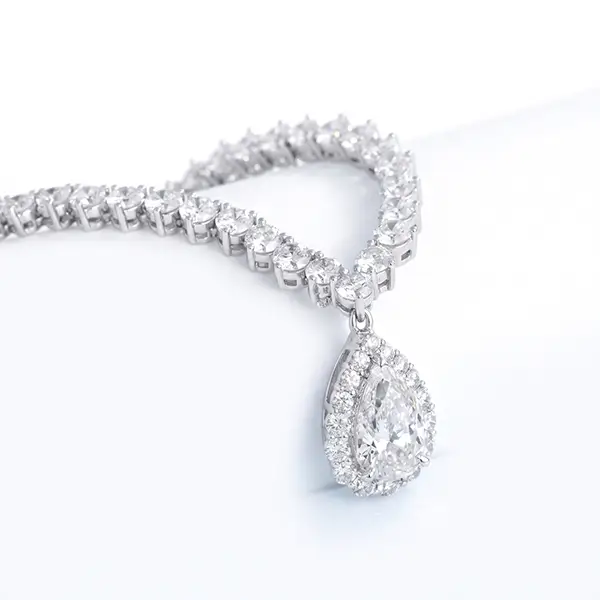 lab grown diamond tennis necklace white gold 3 lab grown diamond tennis necklace white gold 3