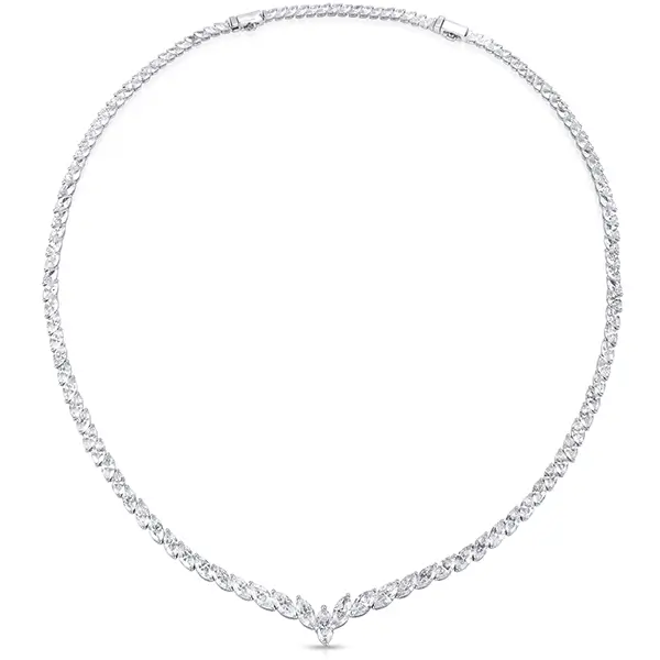 marquise lab grown diamond necklace 1