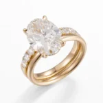 oval lab grown diamond bridal ring sets 1