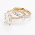 oval lab grown diamond bridal ring sets 2