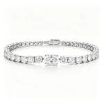 oval round lab diamond tennis bracelet​ 1
