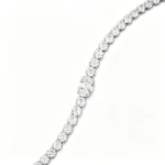 Oval Lab Diamond Tennis Bracelet​ 14K White Gold thumbnail