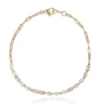 paperlink chain bracelet lab diamond 1