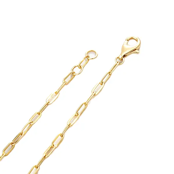 Lab Grown Diamond Bracelet Paperlink Chain 14k Gold Lab Grown Diamond Bracelet Paperlink Chain 14k Gold