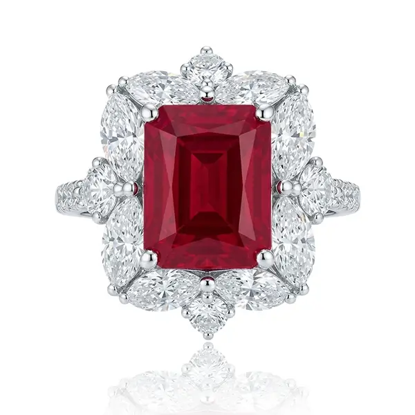 ruby rings emerald cut 1
