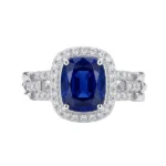 split shank cushion halo engagement ring 1