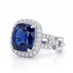 split shank cushion halo engagement ring 2
