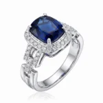 split shank cushion halo engagement ring 3