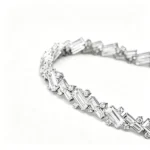tilted emerald lab diamond bracelet 2