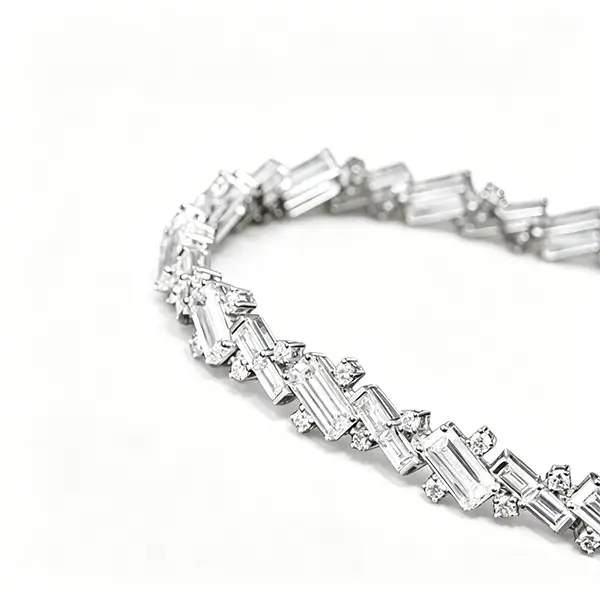 tilted emerald lab diamond bracelet 2 tilted emerald lab diamond bracelet 2