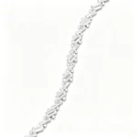 tilted emerald lab diamond bracelet 3