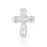 vintage lab diamond cross pendant 11