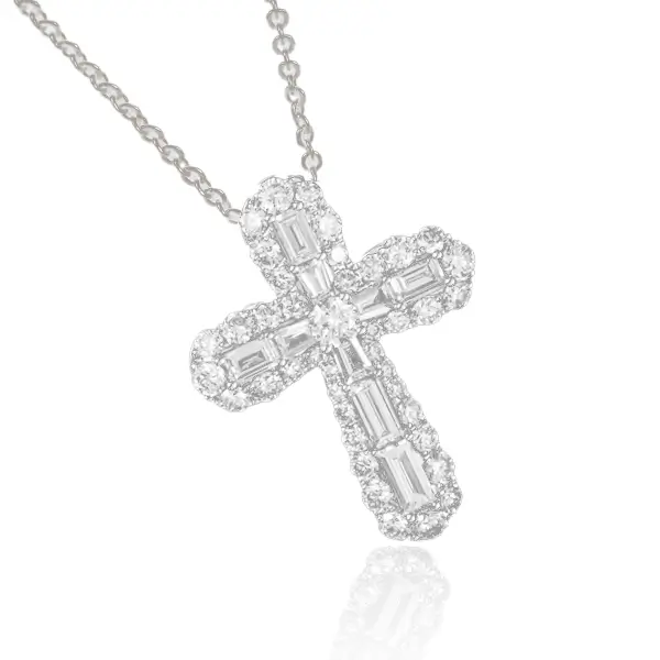 vintage lab diamond cross pendant 3 vintage lab diamond cross pendant 3
