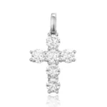 vintage lab diamond cross pendant 5