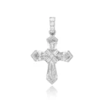 vintage lab diamond cross pendant 6