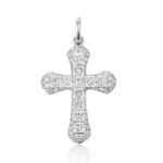 vintage lab diamond cross pendant 8