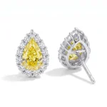 yellow lab grown diamond stud earrings 2