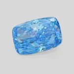 Blue Lab Created Diamond Elongated Cushion 3.01ct