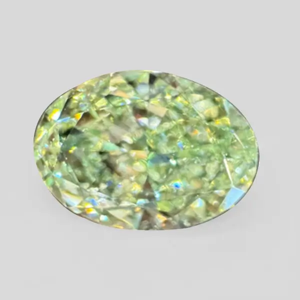 Green Diamond Lab Grown Oval 1.01ct