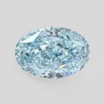 Lab Made Blue Diamond Oval Cut 4.02ct