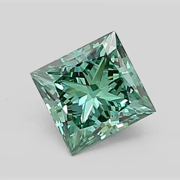 Princess Lab Grown Green Diamond_ 1.01ct
