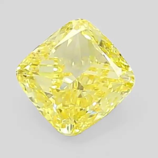 Yellow Lab Created Diamond Cushion 2ct