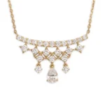 14k Lab Diamond Necklace Star Smile