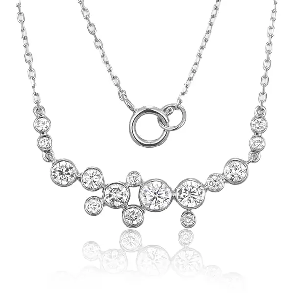 Bubble Bezel Lab Diamond Necklace 3 Bubble Bezel Lab Diamond Necklace 3
