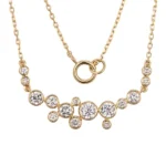 Bubble Bezel Lab Diamond Necklace 5
