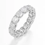 Cushion Cut Eternity Band Lab Grown 14k