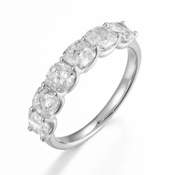 cushion cut lab diamond eternity band