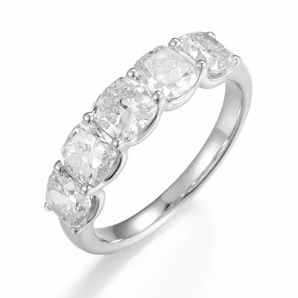 Cushion Lab Diamond Half Eternity Bands PT900 ZBR0148A-CU0.5 Cushion Lab Diamond Half Eternity Bands PT900 ZBR0148A-CU0.5