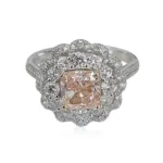 Double Halo Cushion Engagement Ring 18K