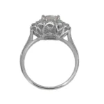 Double Halo Cushion Engagement Ring 18K 3