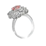 Fancy Pink Radiant Cut Lab Diamond Ring​ 2