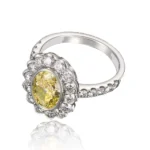 Fancy Yellow Oval Lab Diamond Ring 2