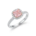 Halo Lab Created Diamond Engagement Ring 1