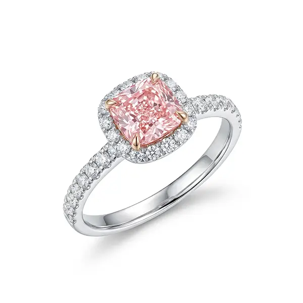 Halo Lab Created Diamond Engagement Ring 1