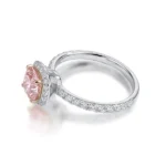 Halo Lab Created Diamond Engagement Ring thumbnail