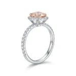 Halo Lab Created Diamond Engagement Ring thumbnail