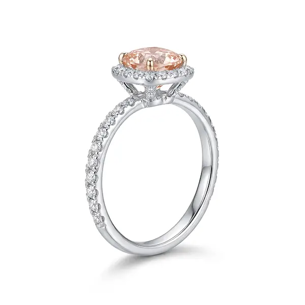 Halo Lab Created Diamond Engagement Ring Halo Lab Created Diamond Engagement Ring