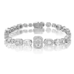 Lab Diamond Art Deco Bracelet Geometric