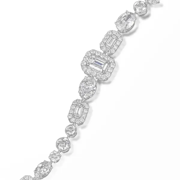 Lab Diamond Art Deco Bracelet Geometric 2 Lab Diamond Art Deco Bracelet Geometric 2