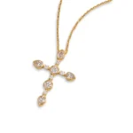 Lab Diamond Cross Necklace Bezel Station 2