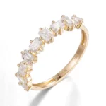 Lab Diamond Emerald Band Half Eternity 1